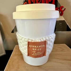 DW Home Cinnamon Spice Latte One Wick Candle in Coffee Cup Jar